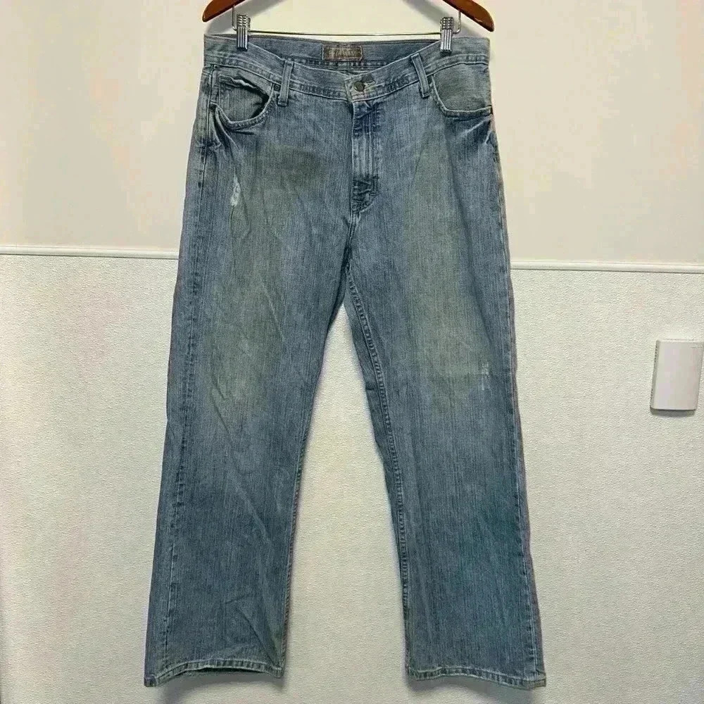 Men's Reclaim Jeans Blue Relaxed Boot Leg 34W x 30L WELL USED CONDITION Y2K